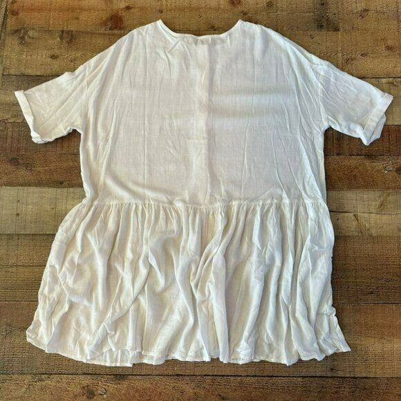 Petal & Pup white button front tunic top women's 8 - Picture 7 of 7